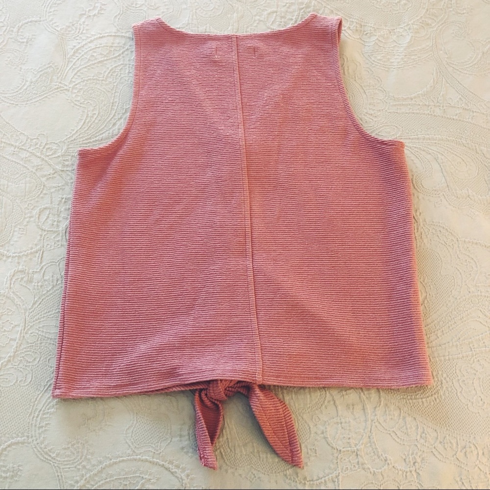 Madewell Texture & Thread Button-Front Tie Top - Picture 3 of 6